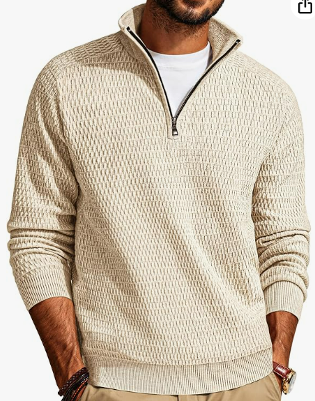 Men's Textured Uniform Quarter Zip