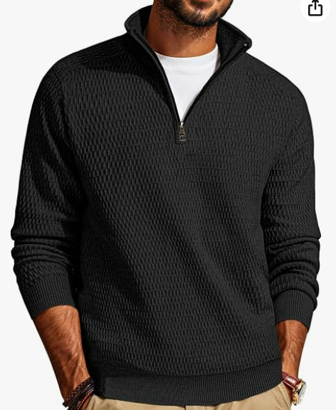 Men's Textured Uniform Quarter Zip