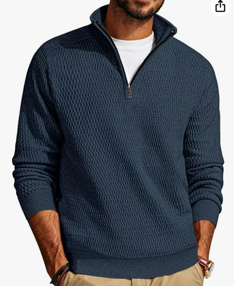Men's Textured Uniform Quarter Zip