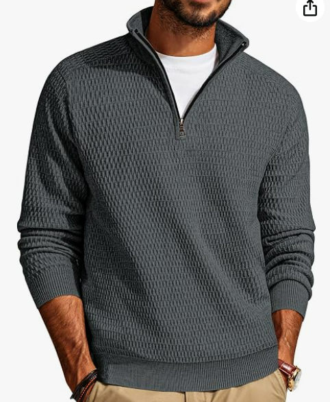 Men's Textured Uniform Quarter Zip