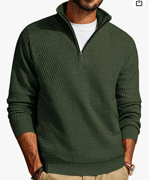 Men's Textured Uniform Quarter Zip