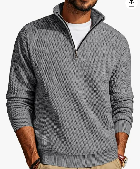 Men's Textured Uniform Quarter Zip