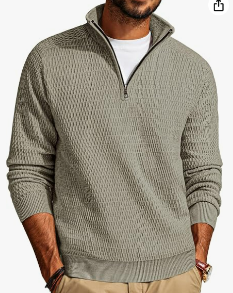 Men's Textured Uniform Quarter Zip