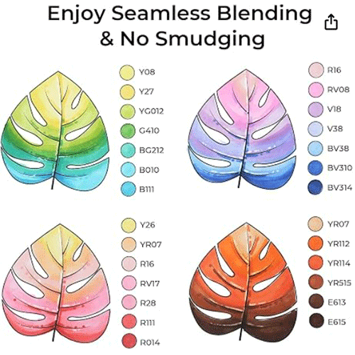 Ohuhu Alcohol Markers 320 Colors Chisel & Fine AP Certified